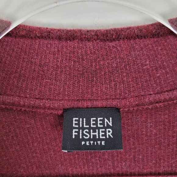 Eileen Fisher Lambswool Blazer Jacket Long Sleeve Knit Wool Red Size 4P Petite - Picture 16 of 16